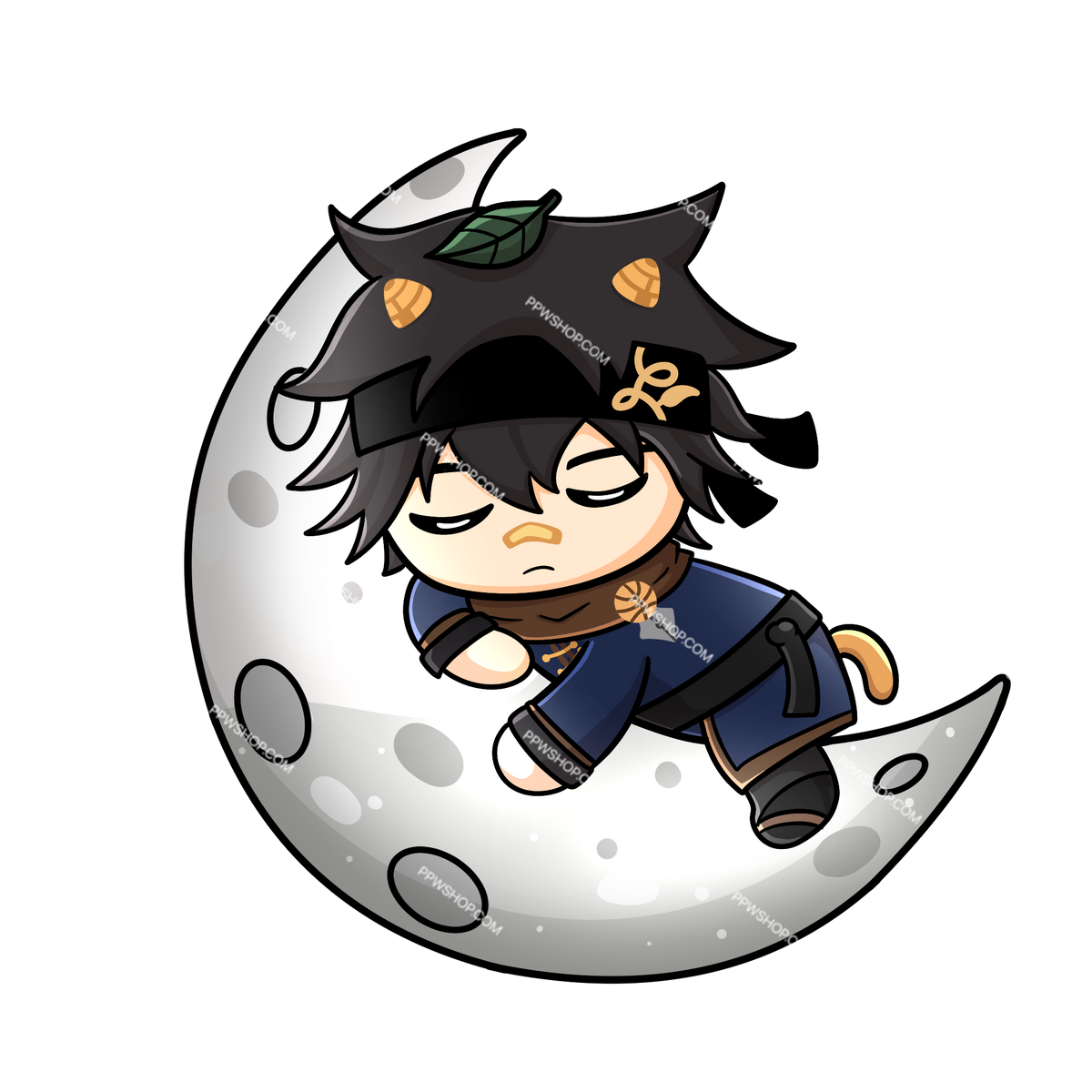 Renjin Moon Sticker 3”