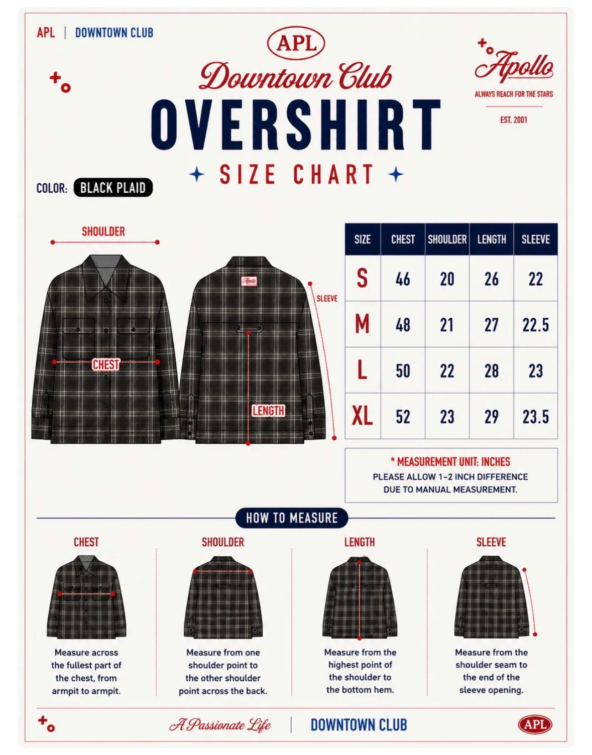 (Preorder) APL DTC Overshirt Black Plaid
