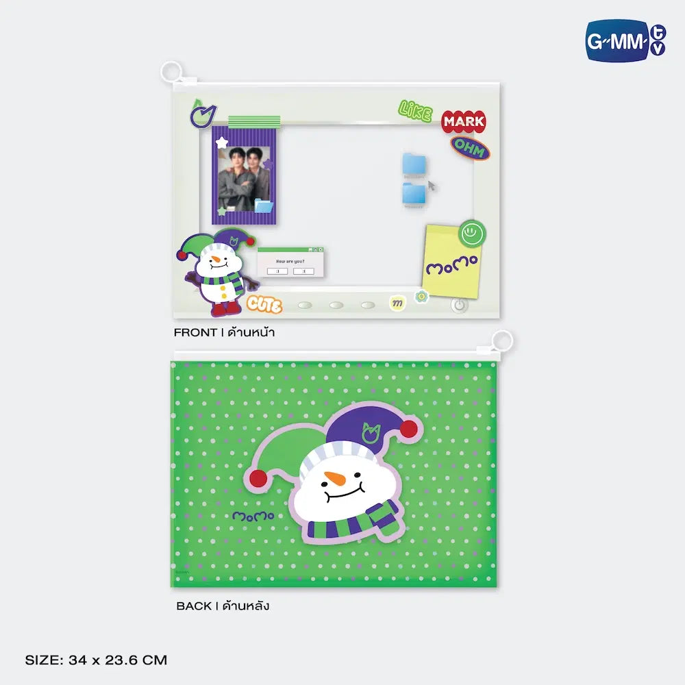 (Awaiting Stock) Momo Character Zip Pocket Folder