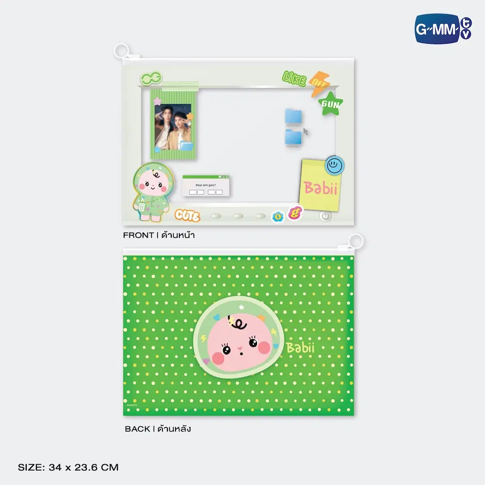 (Awaiting Stock) Babii Character Zip Pocket Folder
