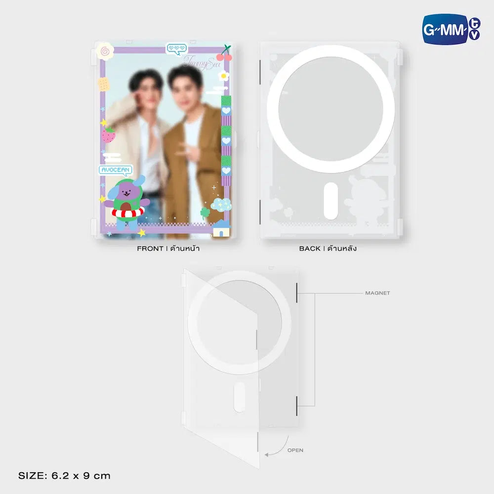 JimmySea Acrylic Magnetic Card Holder with Photocard