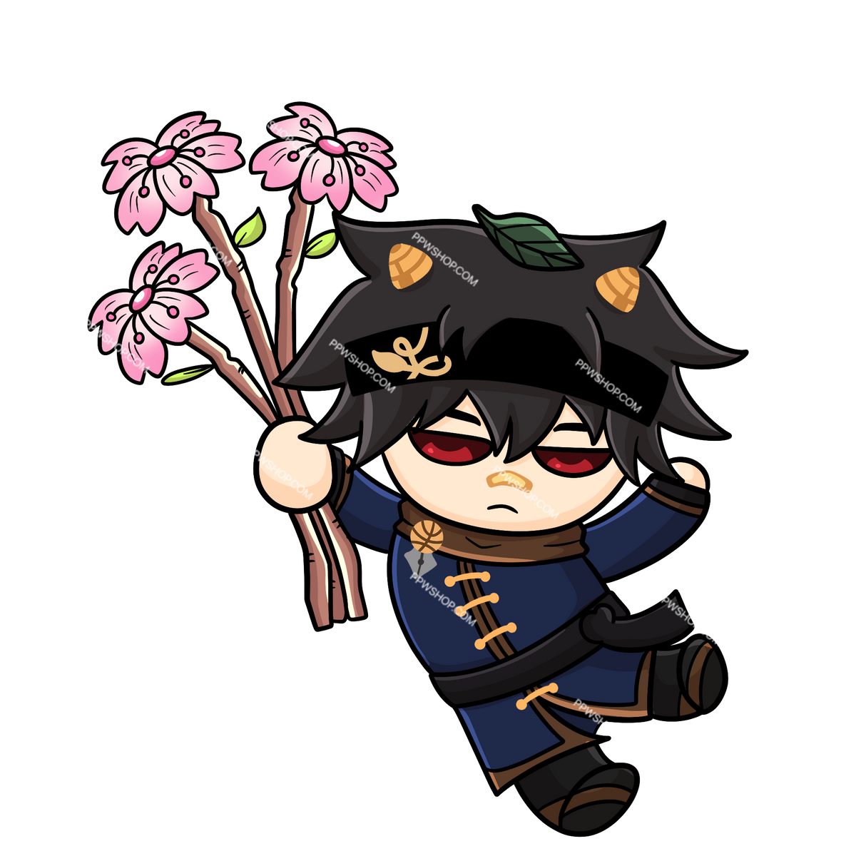 Renjin Flowers Sticker 3”