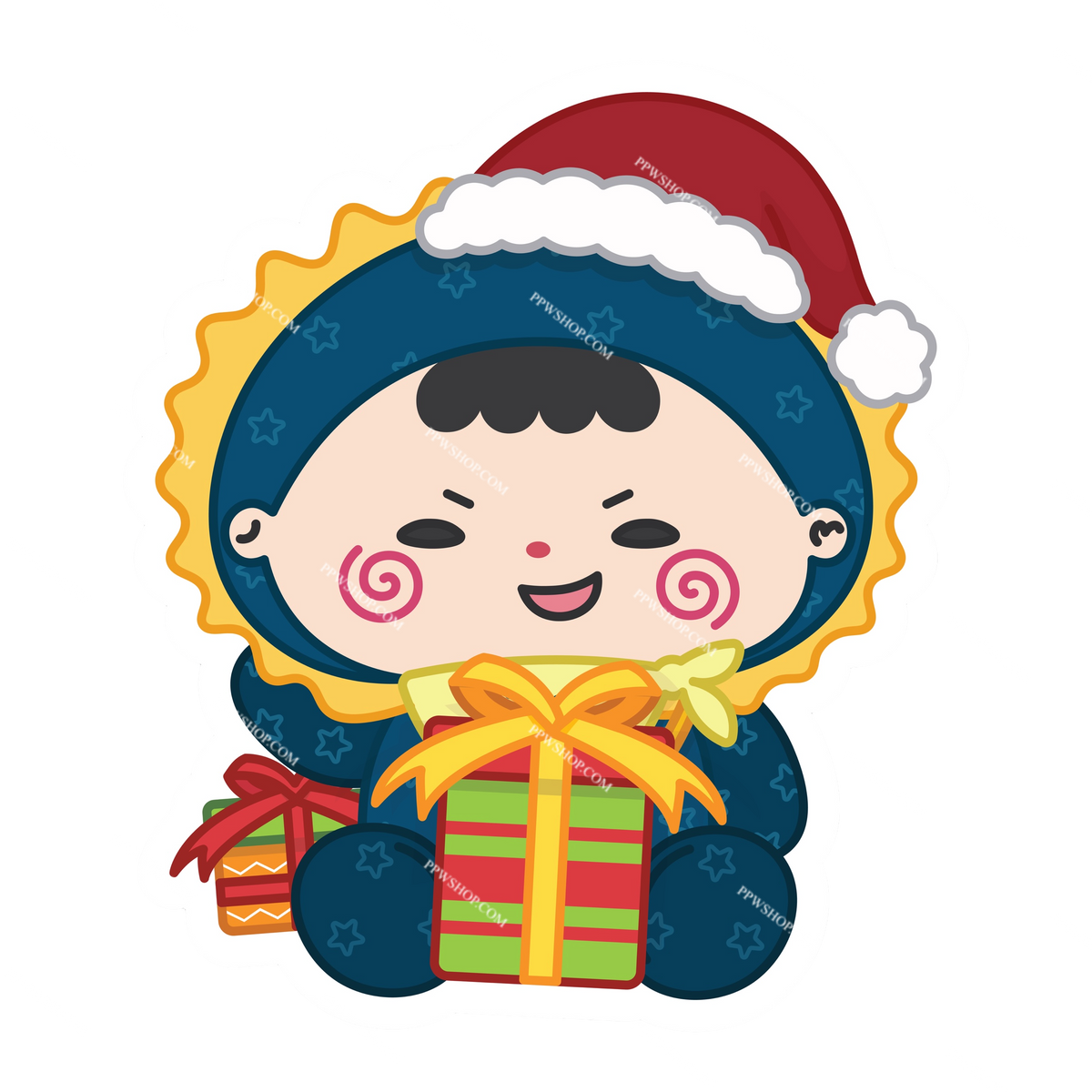 Jummo Christmas Sticker 3”