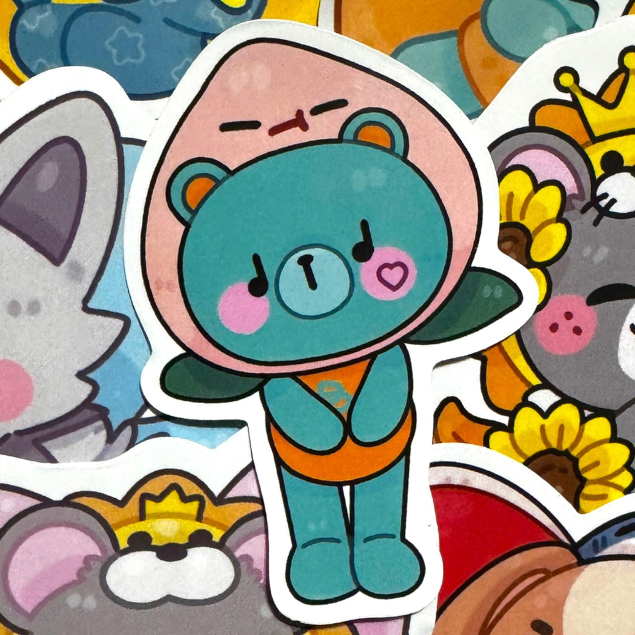 Permpoon Me and Thee Peach Sticker 3”