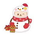 BokBear Christmas Sticker 3”