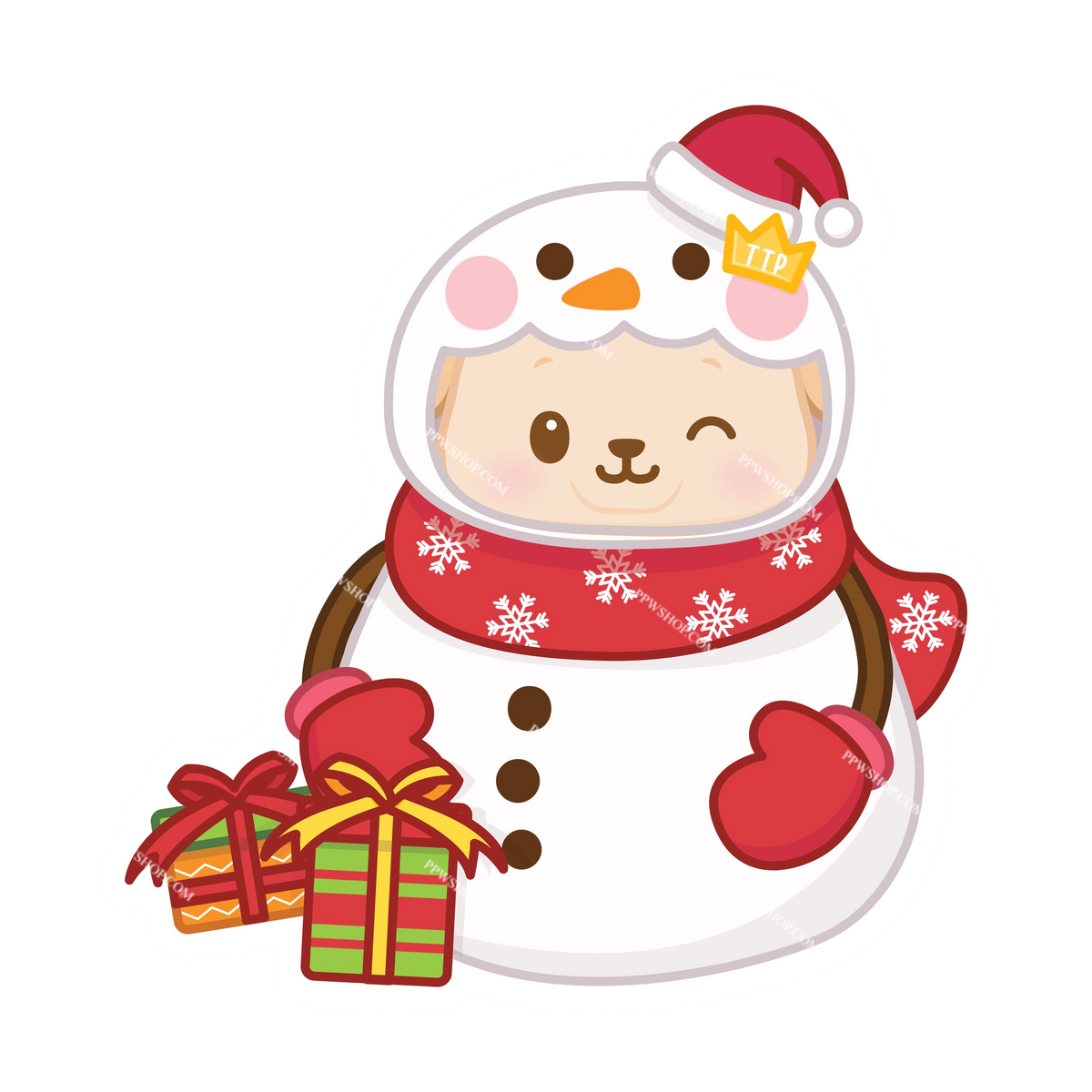 BokBear Christmas Sticker 3”