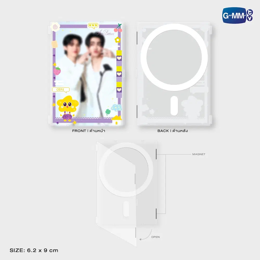 AouBoom Acrylic Magnetic Card Holder with Photocard