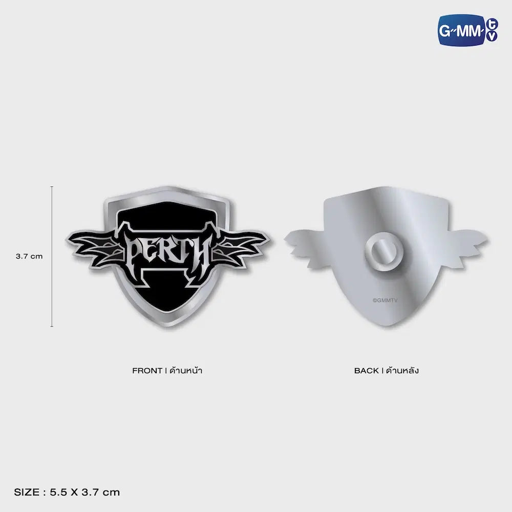 Perth Riser Metal Logo Pin