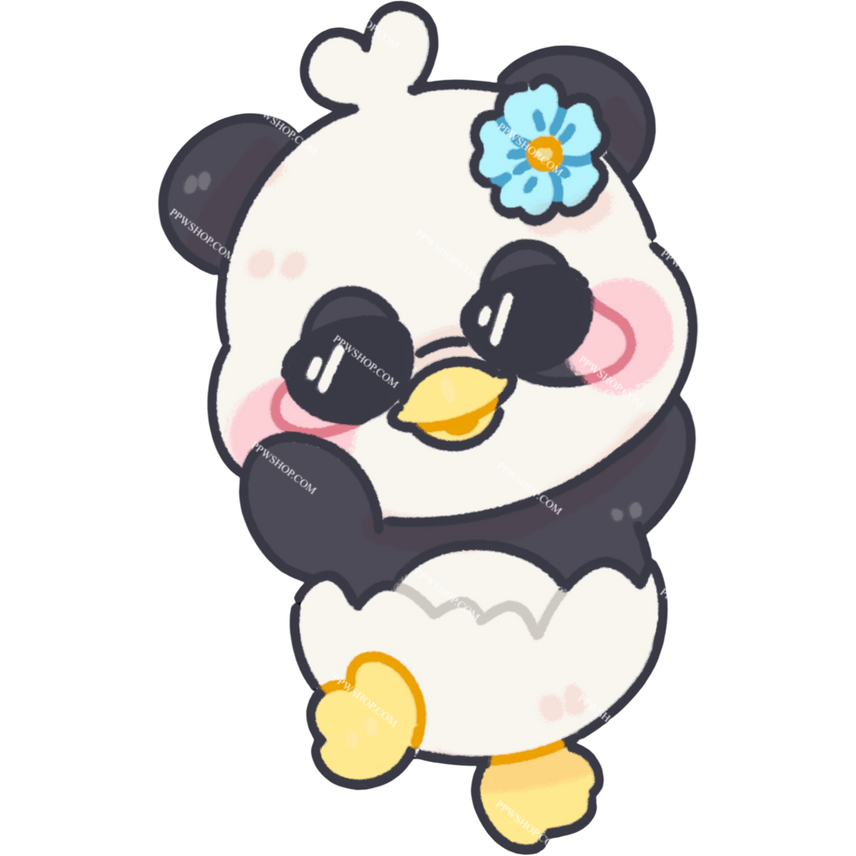 Lunar Sunglasses Sticker 3”