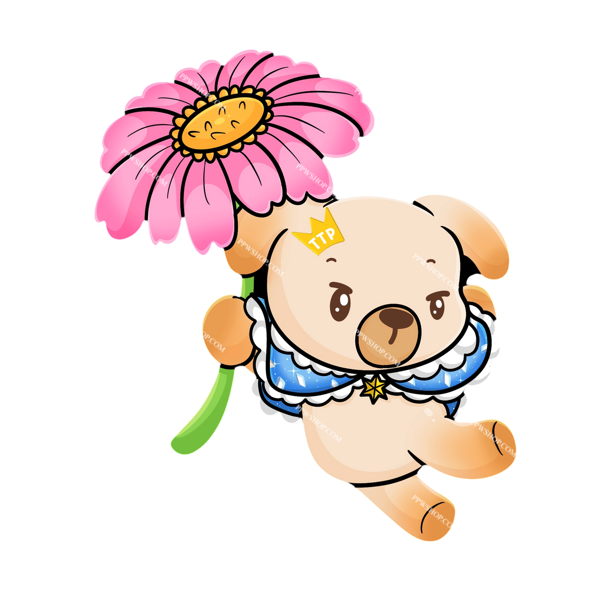 BokBear Flower Sticker 3”