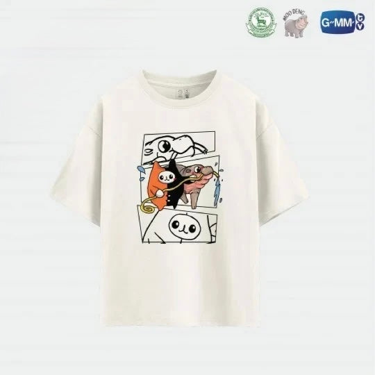 Moo Deng x Yuzu Mumu T-shirt Size 2