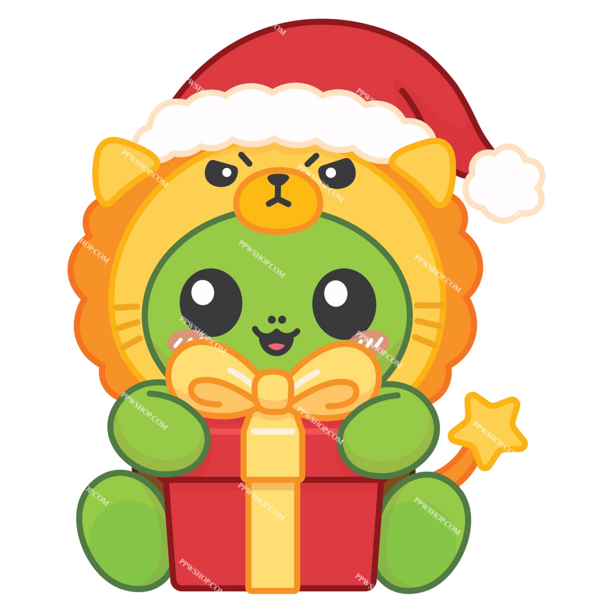King Man Christmas Sticker 3”