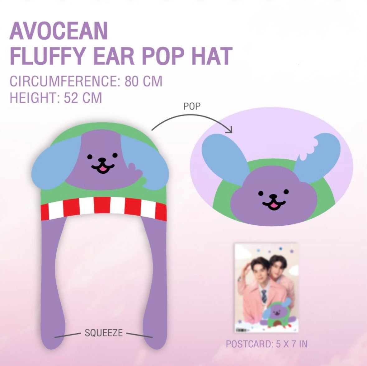 (Preorder)Avocean Fluffy Ear Pop Hat
