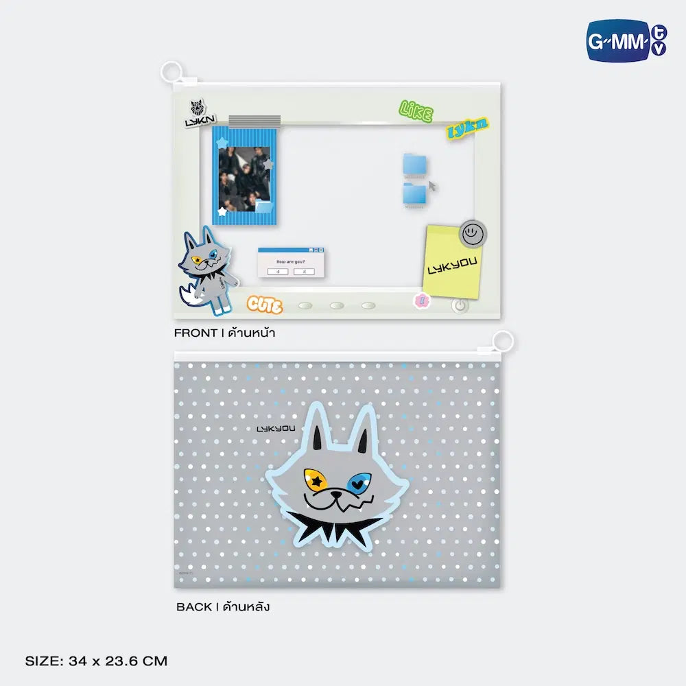 (Awaiting Stock) Lykyou Character Zip Pocket Folder