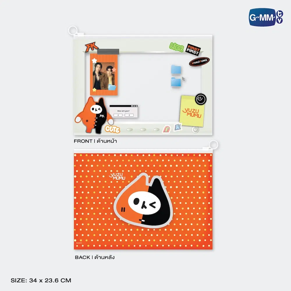 (Awaiting Stock) Yuzu Mumu Character Zip Pocket Folder