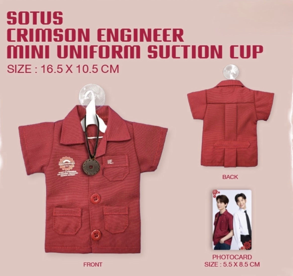 (Preorder) Sotus Crimson Engineer Mini Uniform Suction Cup