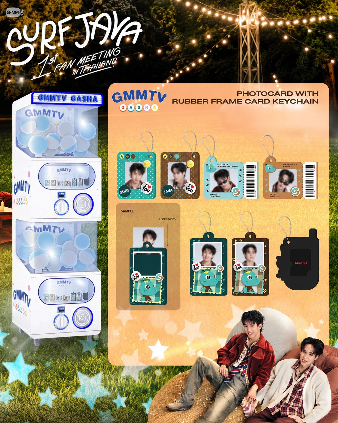 SurfJava Photocard with Rubber Frame Card Random Gasha Keychain