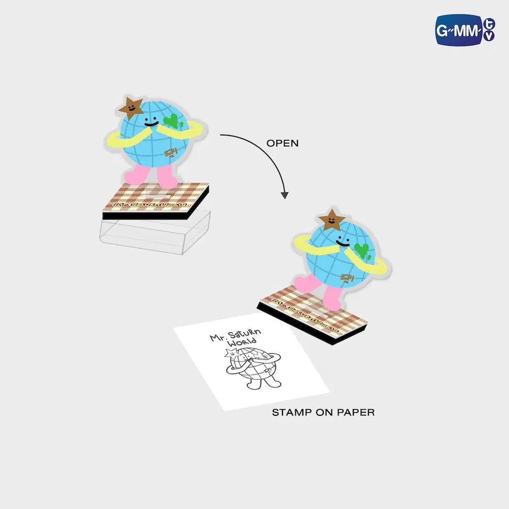 (Preorder) Mr. Saturnworld INF26 Character Self Inking Stamp