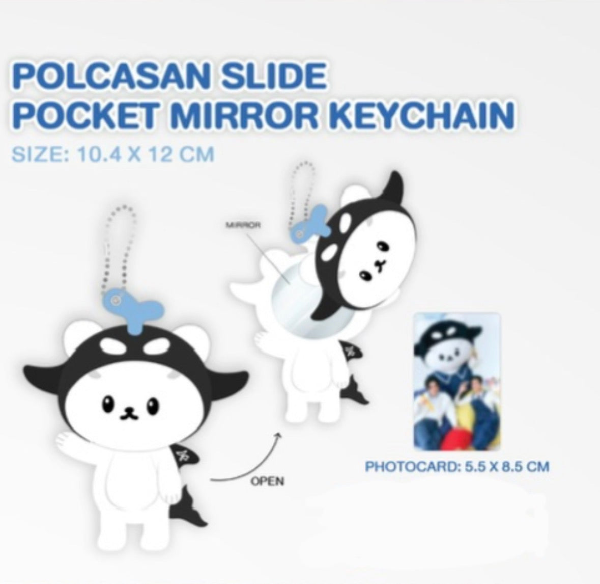 (Awaiting Stock) Polcasan Slide Pocket Mirror Keychain