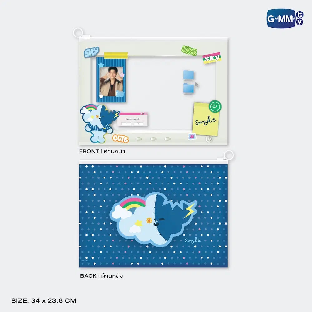 (Awaiting Stock) Smyle Character Zip Pocket Folder