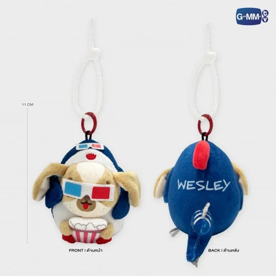 Movie night with Wesley Doll Keychain