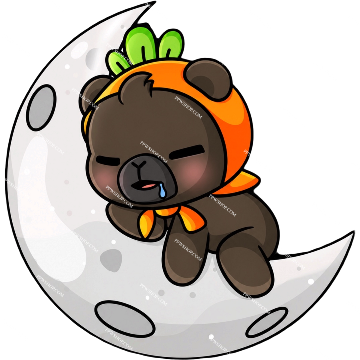 JookKroo Moon Sticker 3”