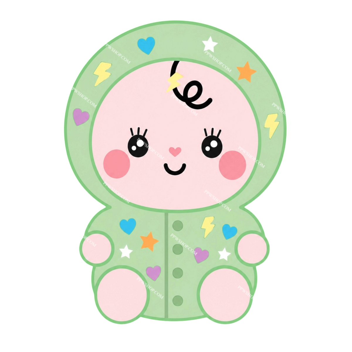 Babii Sitting Sticker 3”