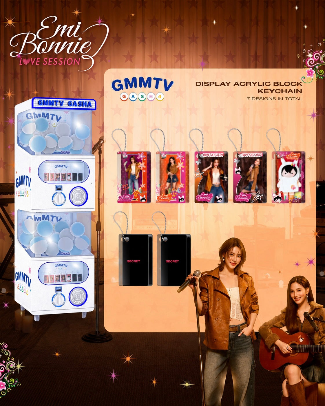 Display Acrylic Block Keychain Random Gasha