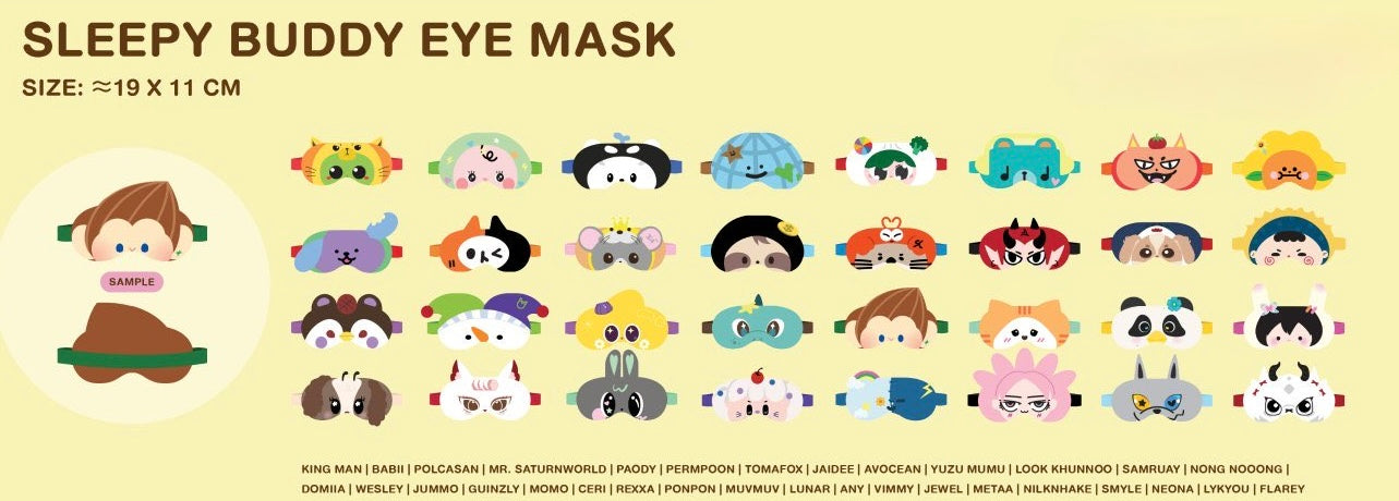 (Preorder) Fukuoka26 Sleepy Buddy Eye Mask