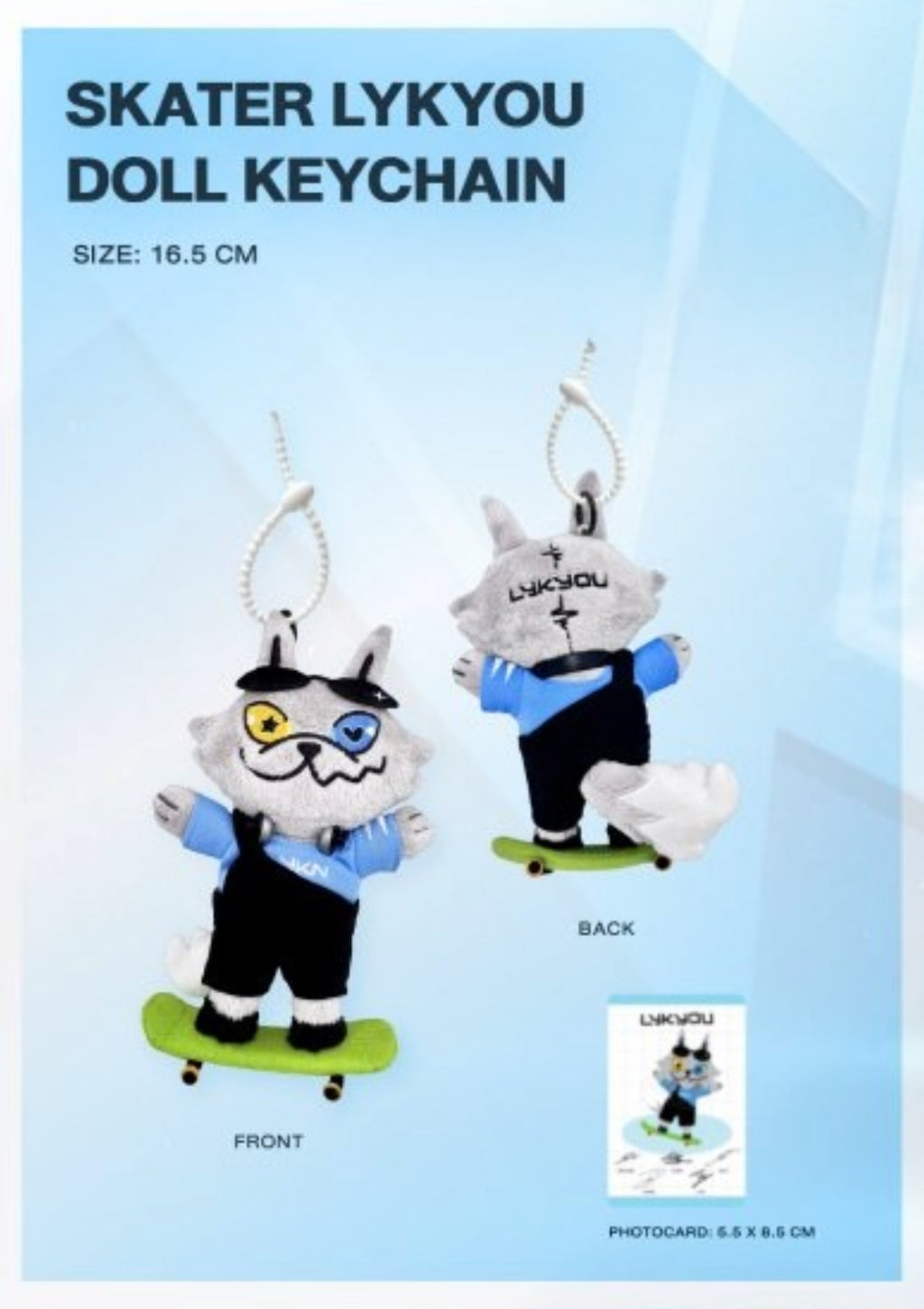 Skater Lykyou Doll Keychain