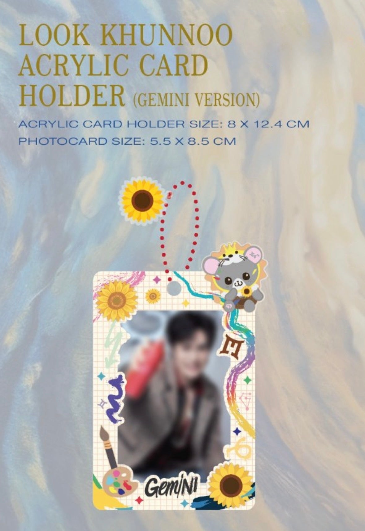 (Preorder) Look Khunnoo Acrylic Card Holder (Gemini Version)