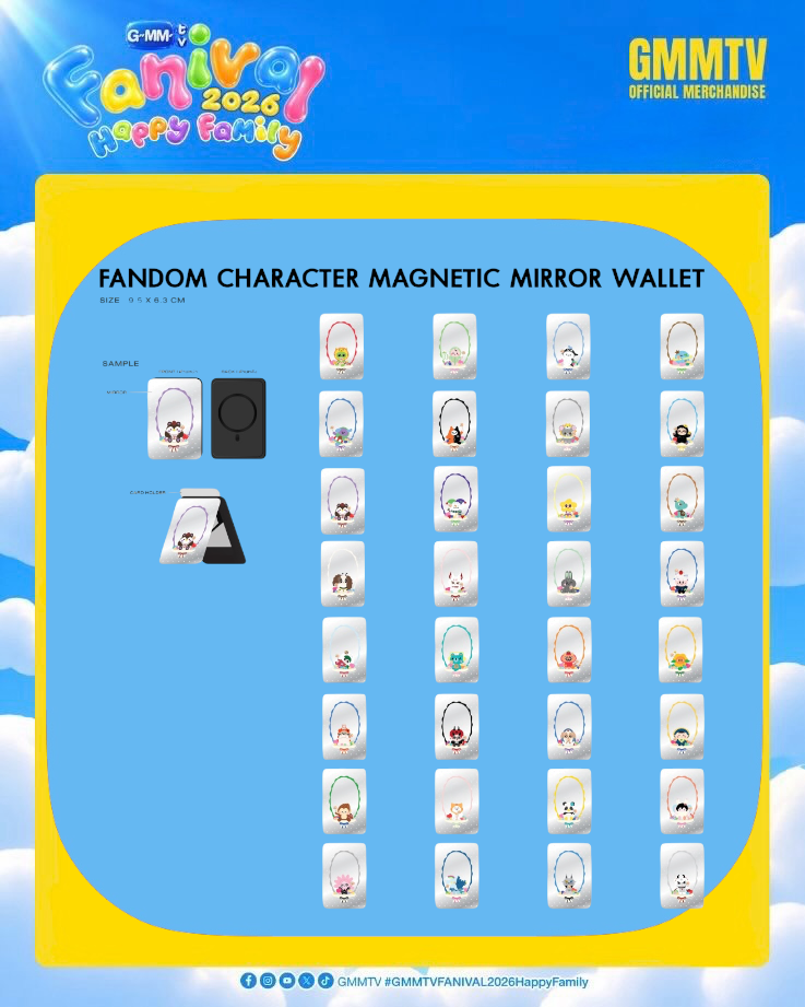 (Preorder) Fanival Fandom Character Magnetic Mirror Wallet