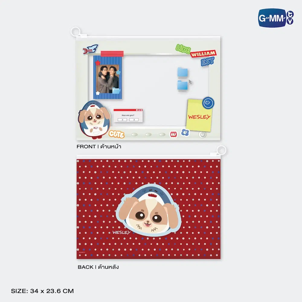 (Awaiting Stock) Wesley Character Zip Pocket Folder