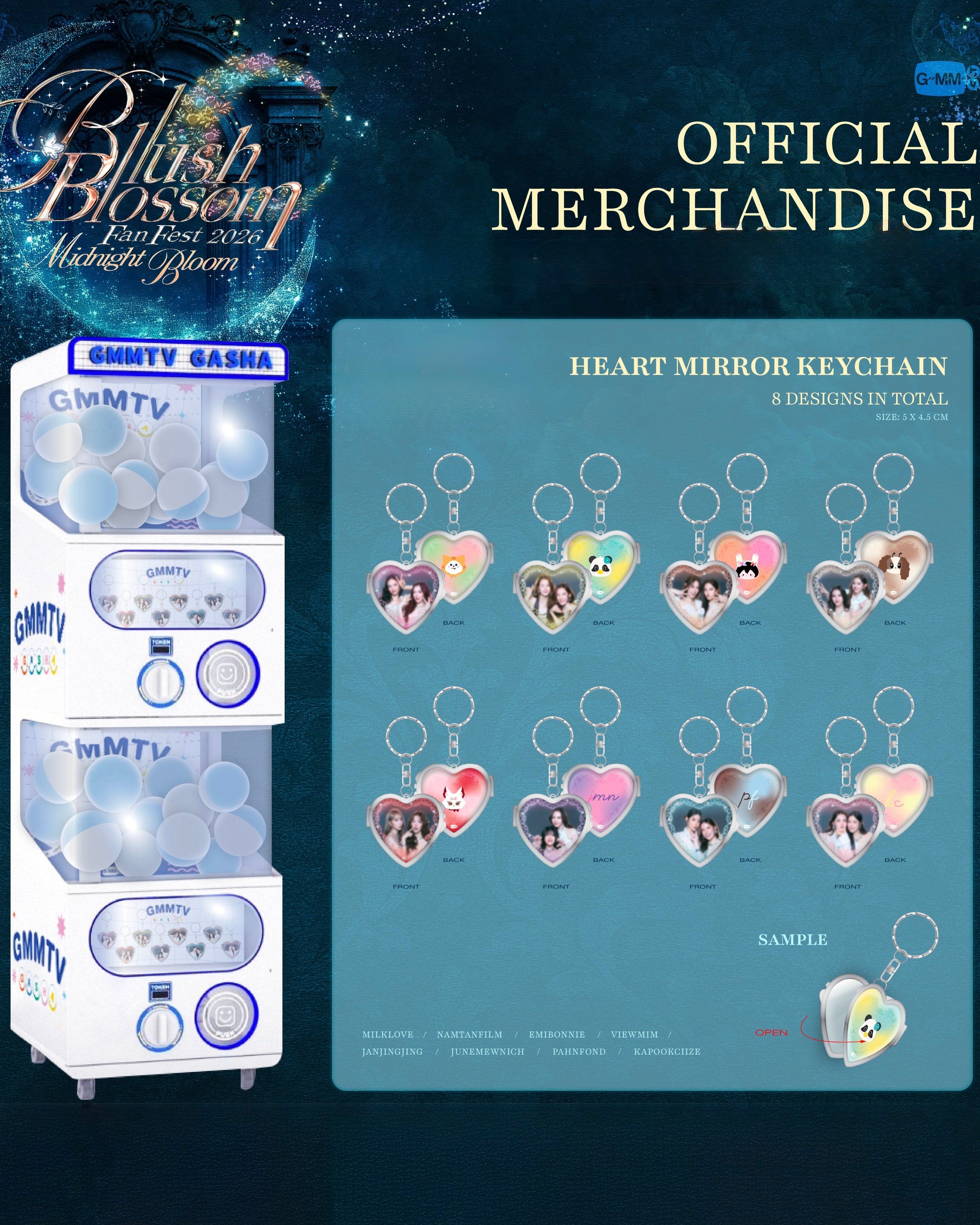 Heart Mirror Random Gasha Keychain