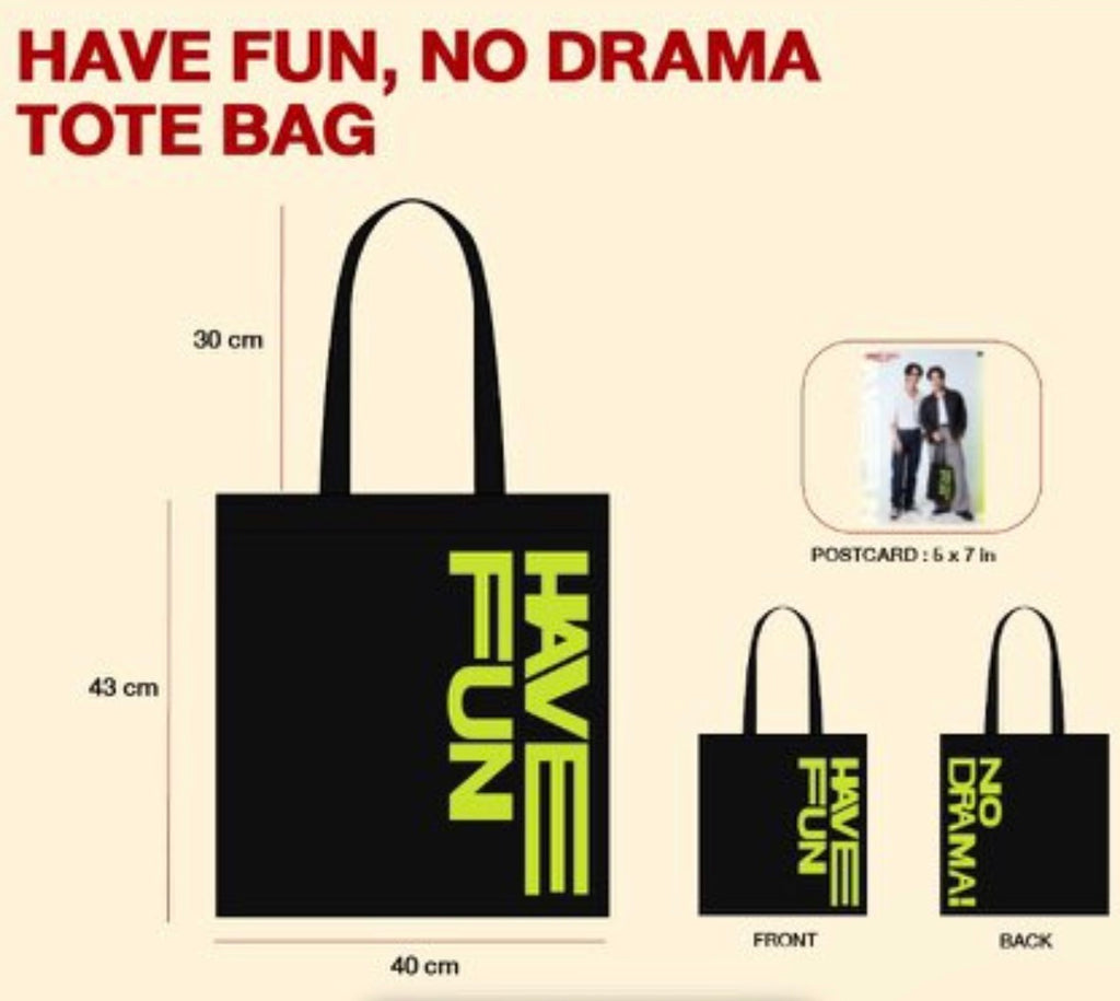 (Preorder) Only Friends Dream On Have Fun No Drama Tote