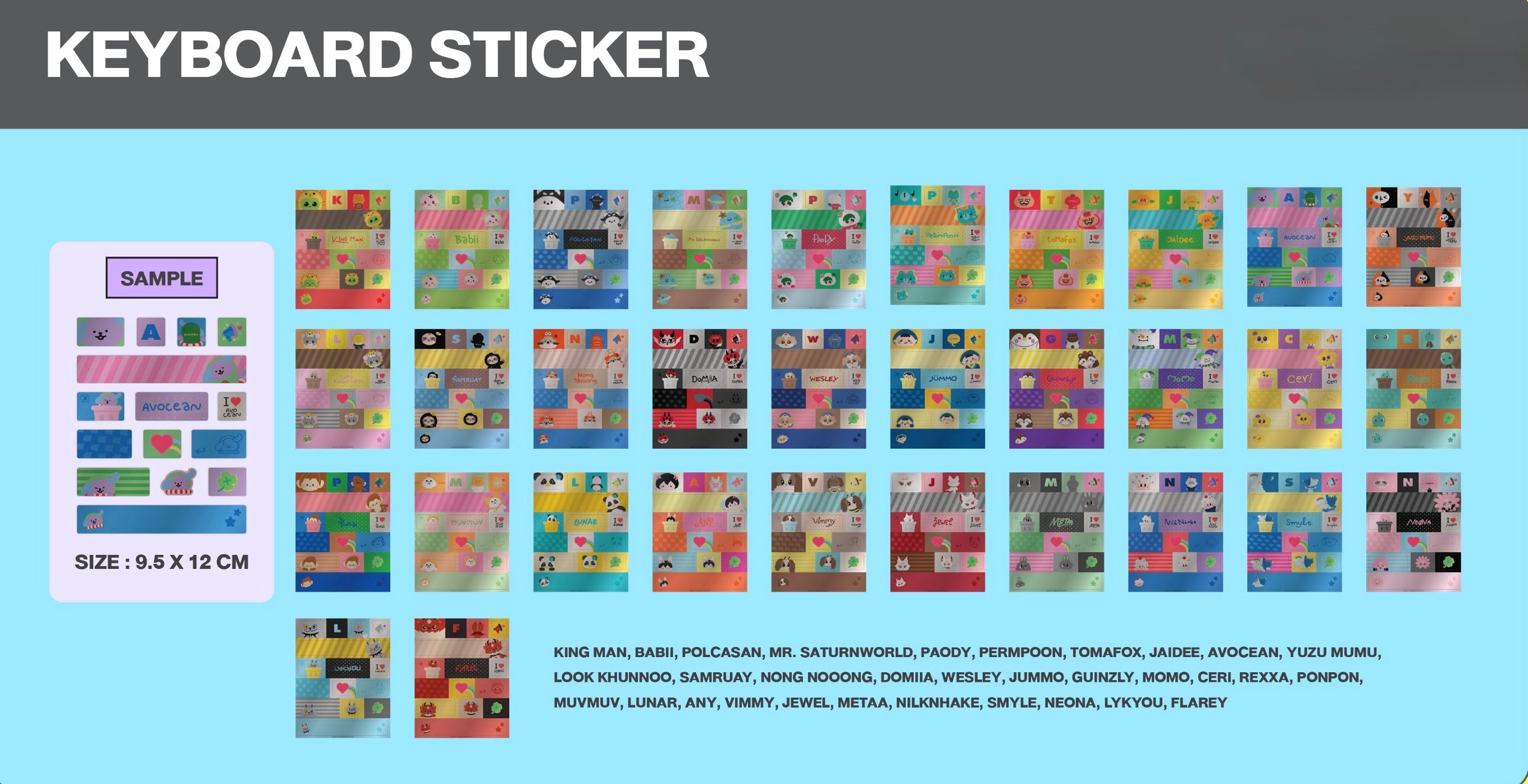 (Preorder) Jaidee Book Fair 11 Keyboard Stickers