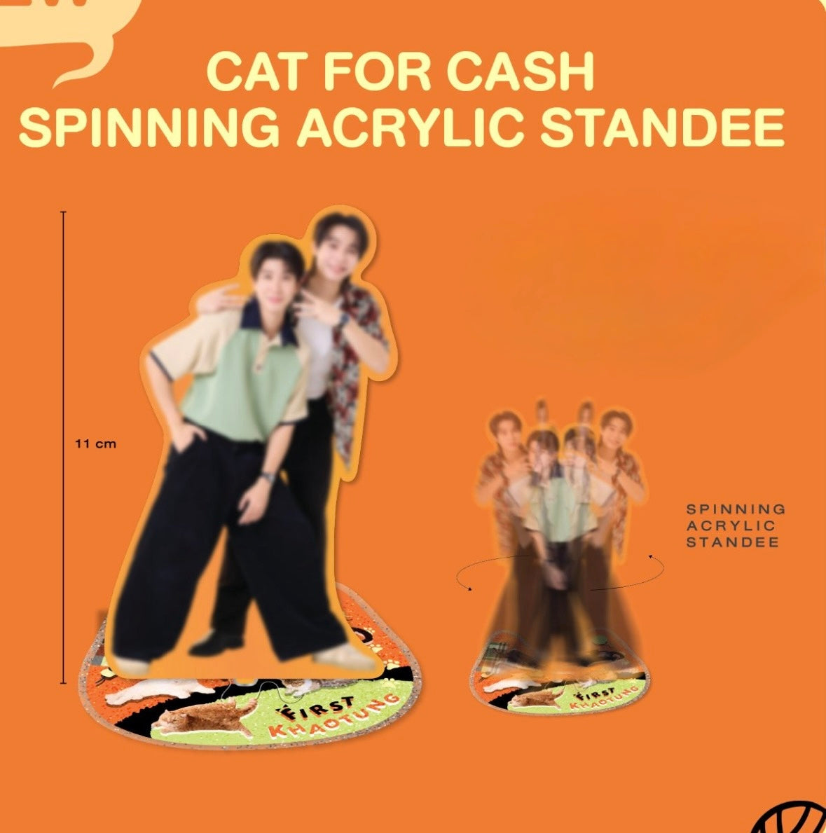 Cat for Cash Spinning Acrylic Standee