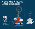 (Preorder) A Dog and A Plane Metal Keychain
