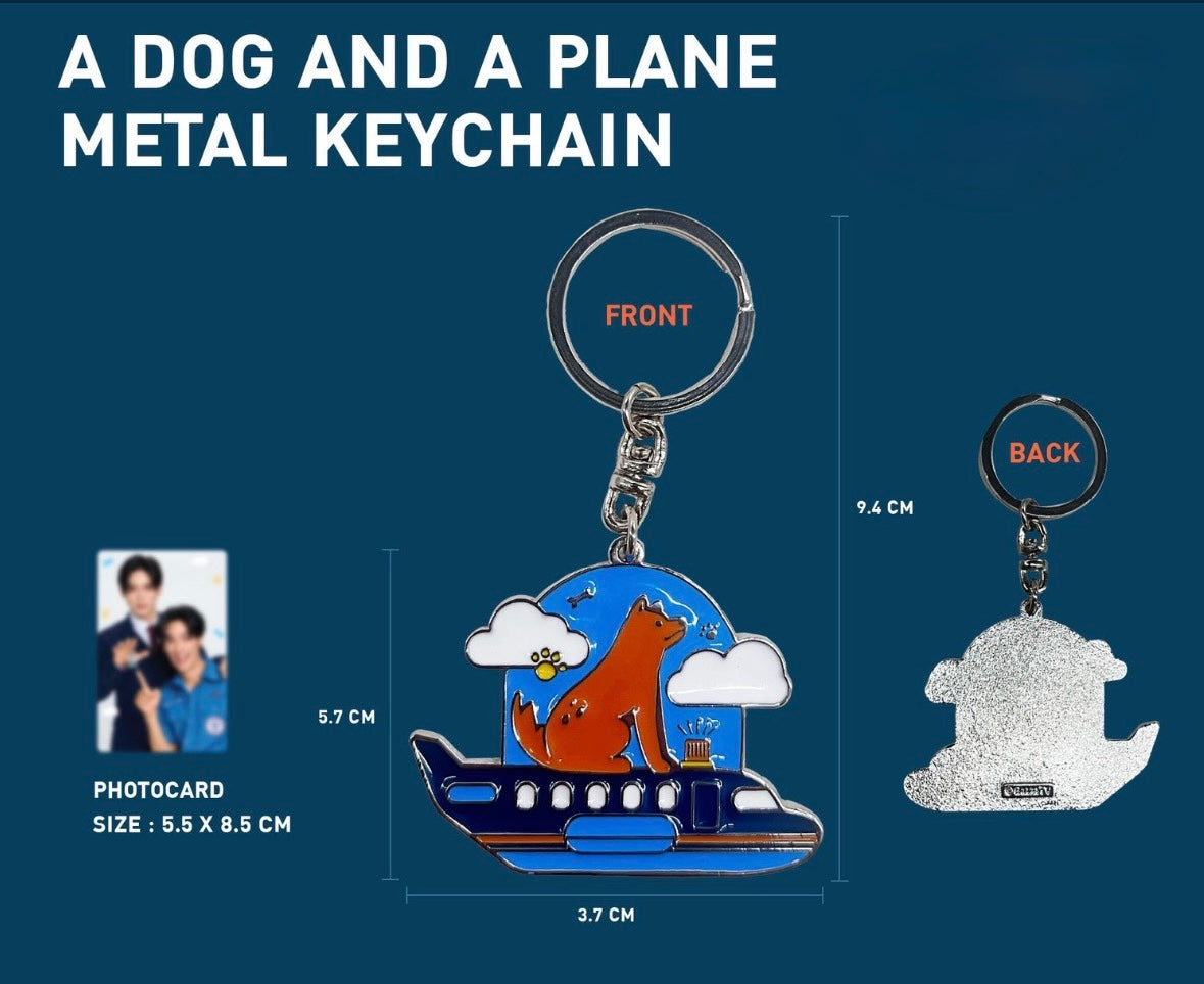 (Preorder) A Dog and A Plane Metal Keychain