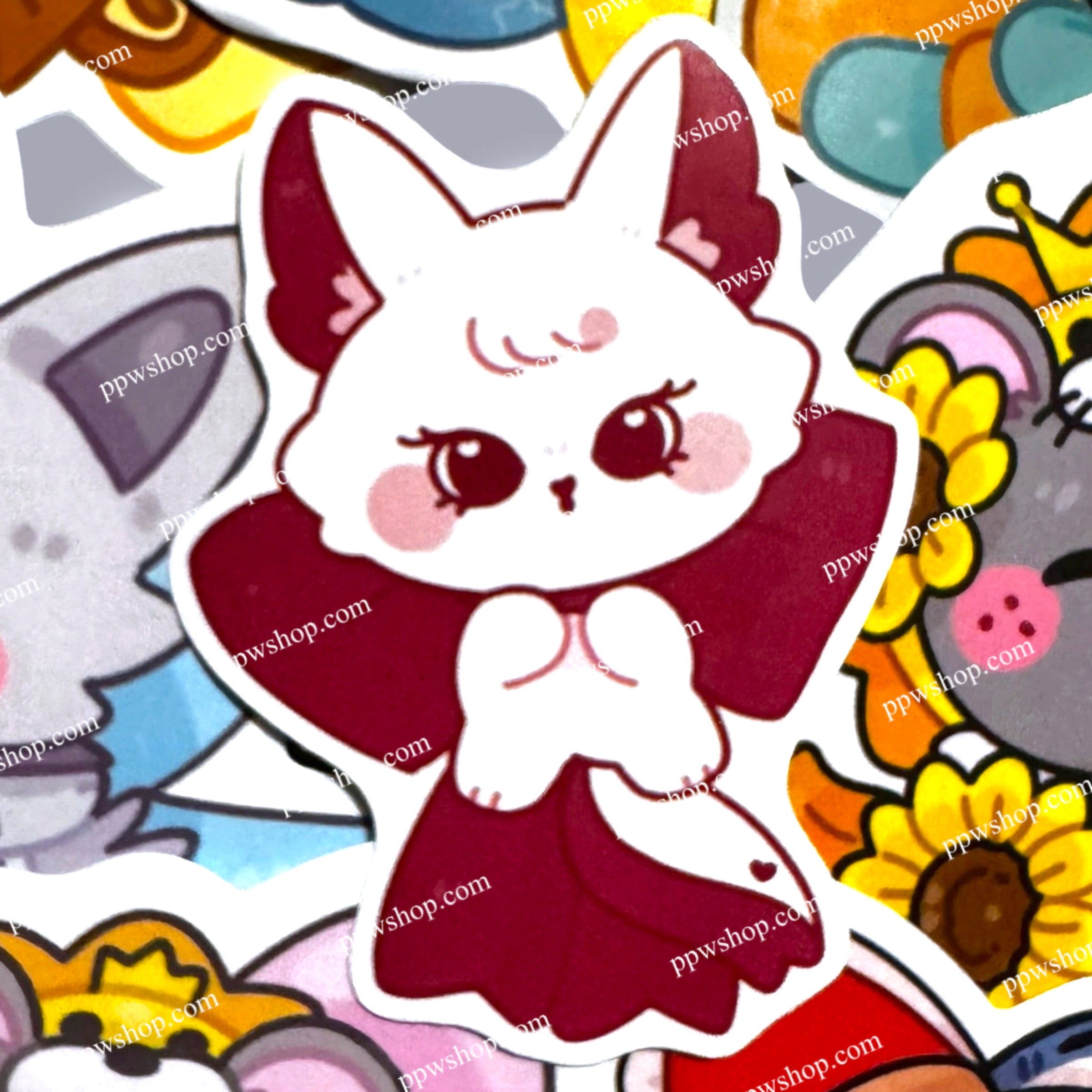 Jewel Bow Sticker 3”