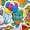 Permpoon Fish Upon the Sky Ballon Sticker 3”