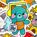Permpoon Fish Upon the Sky Bag Sticker 3”