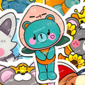 Permpoon Me and Thee Peach Sticker 3”