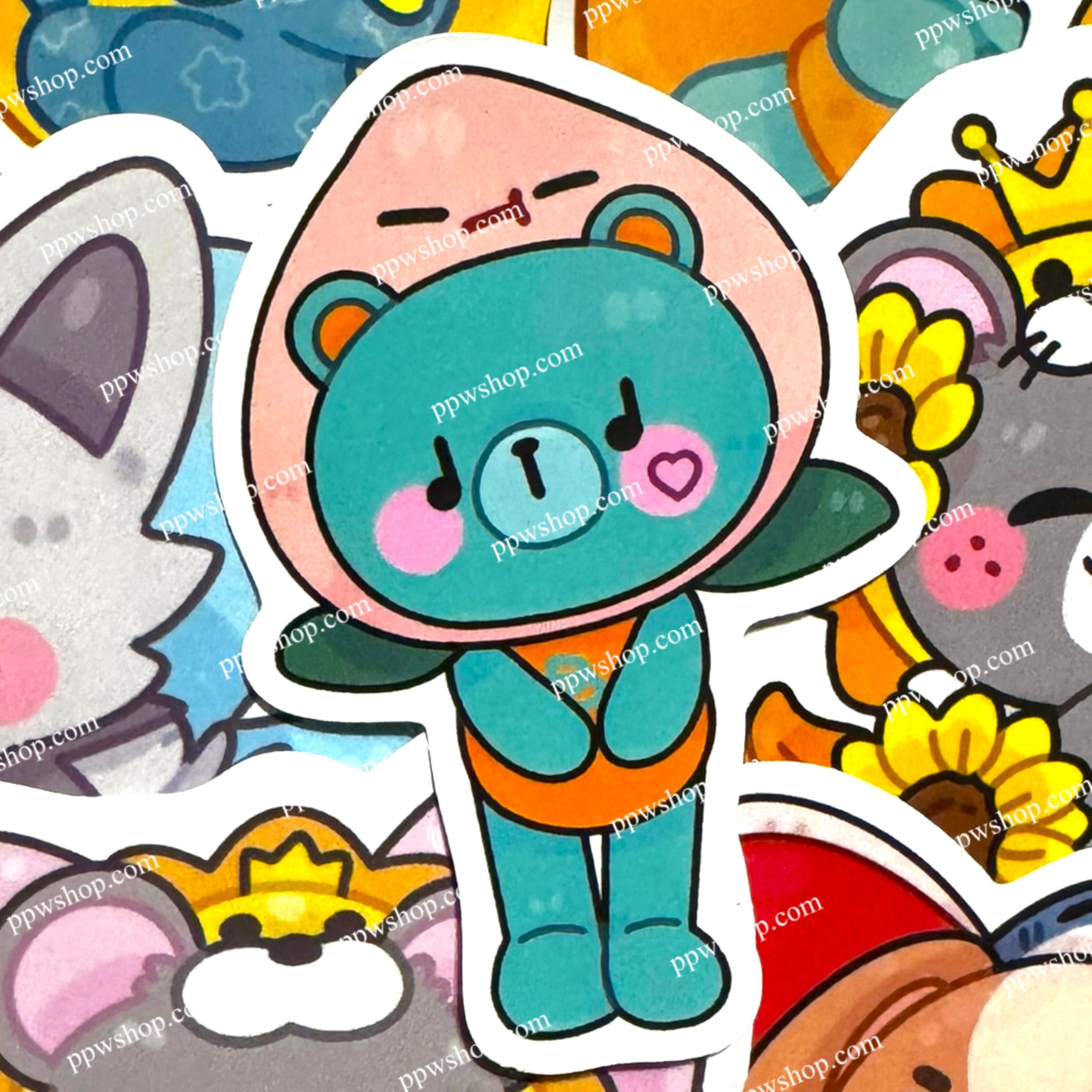 Permpoon Me and Thee Peach Sticker 3”