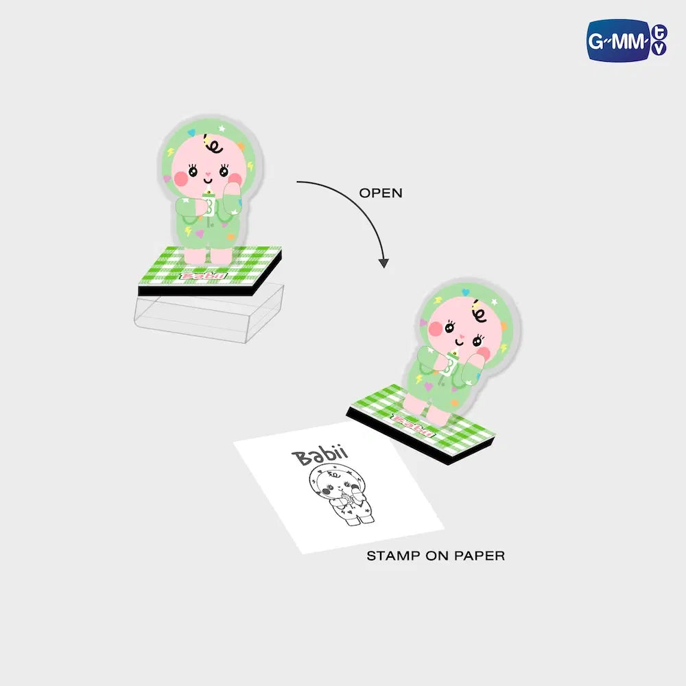 (Preorder) Babii INF26 Character Self Inking Stamp