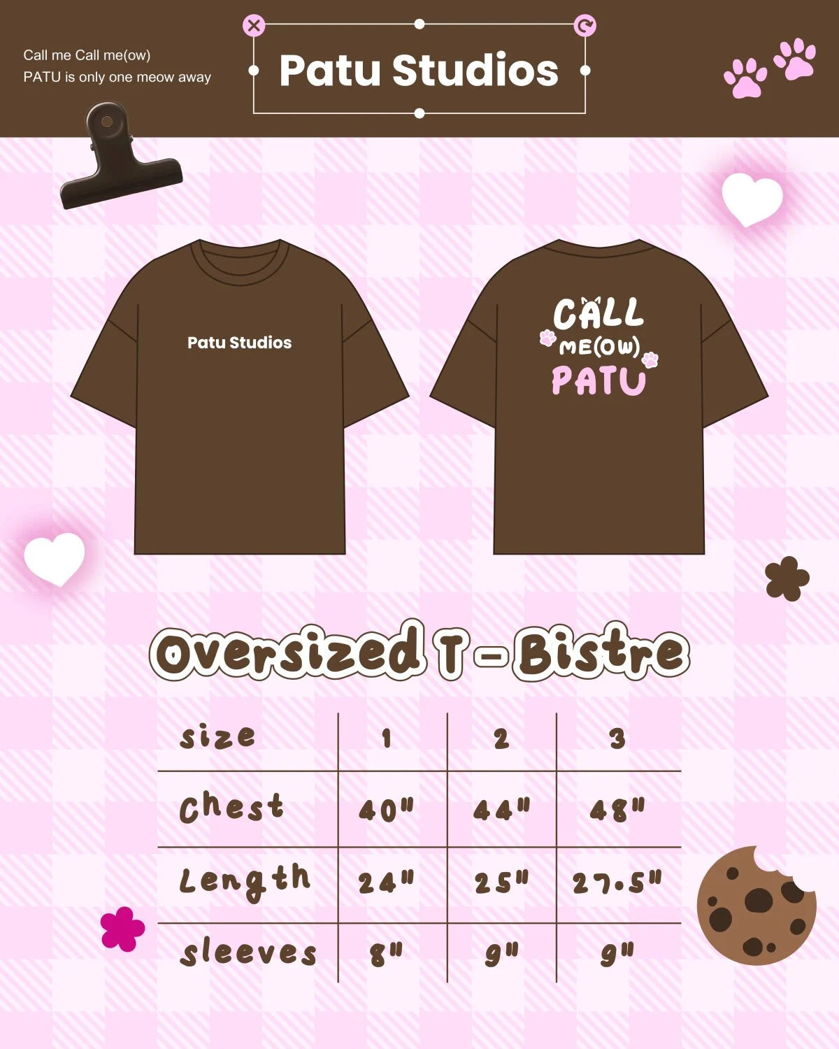(Preorder) Boom ImeowPATU Oversized Tee Bistre