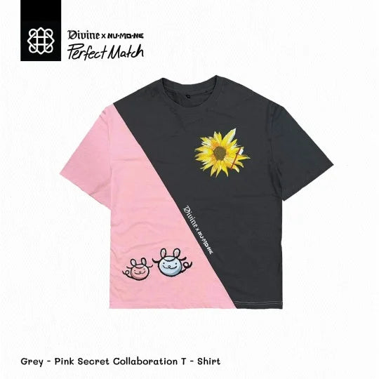Secret Collaboration Tshirt Grey-Pink Size XL
