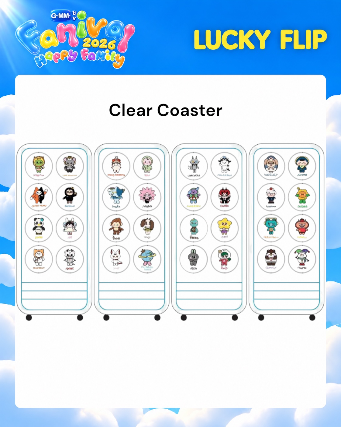 (Preorder) Luck Flip Random Clear Coaster