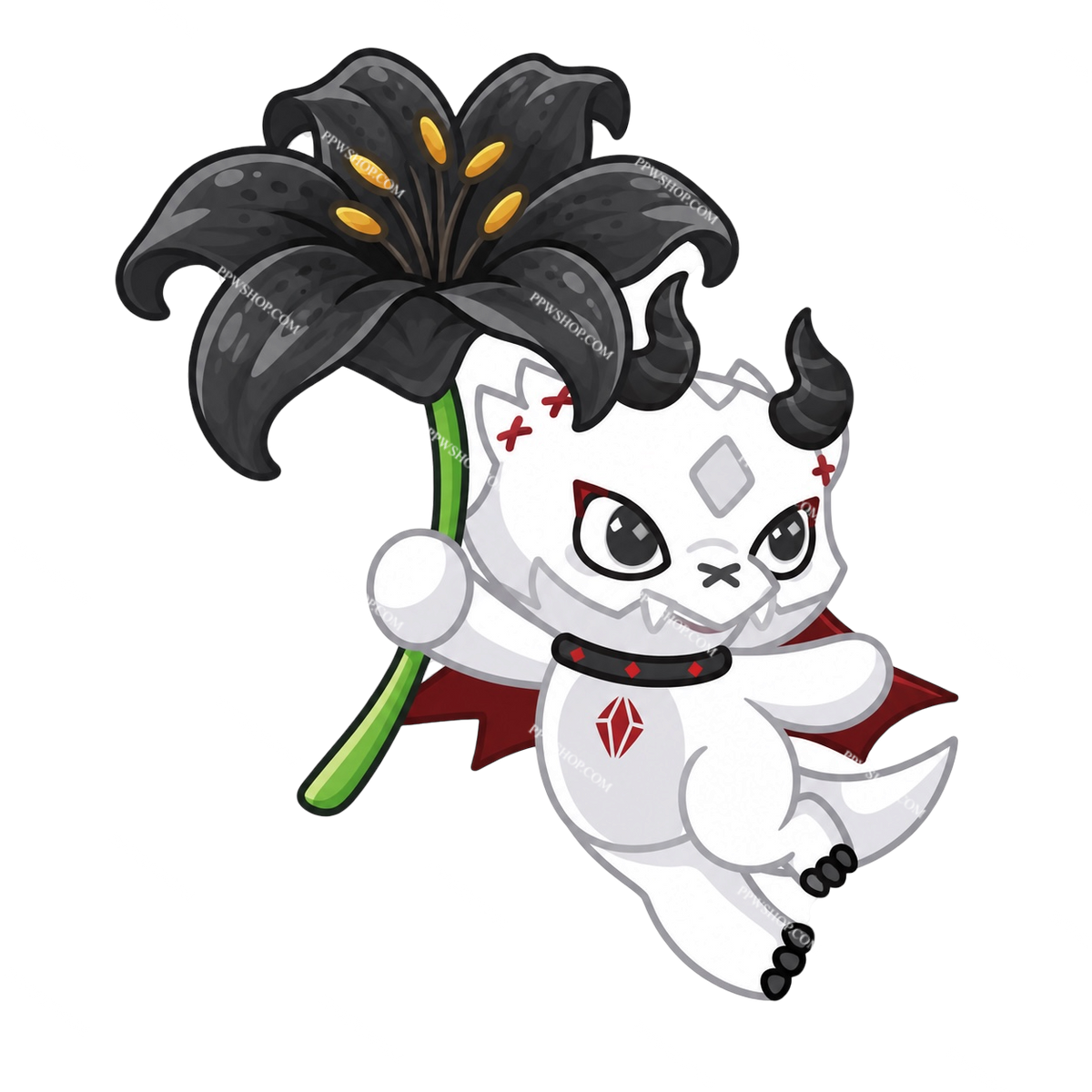 Flarey Flower Sticker 3”