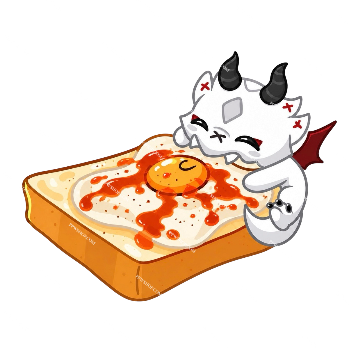 Flarey Toast Sticker 3”